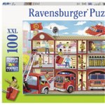 Puzzle Pompieri Salvatori,100 Piese, Ravensburger