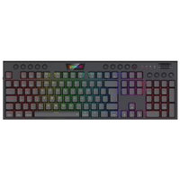 Tastatura gaming mecanica Bluetooth cu fir si wireless Redragon Horus Pro Neagra iluminare RGB switch-uri rosii K618RGB-PRO_RD