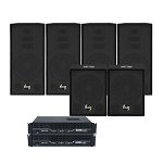 Sistem boxe Noiz Dj-Box Deep Sound 906034, 1200 W, 12 inch, plug and play