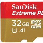 Card MicroSDHC SanDisk Extreme Plus 32 GB clasa 10 UHS-I A1 V30 (SDSQXBG-032G-GN6MA), SanDisk
