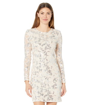 Imbracaminte Femei Vince Camuto Long Sleeve Sequin Bodycon Champagne, Vince Camuto