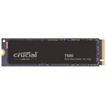 SSD, Crucial, T500, 2TB, PCIe, Gen4 NVMe M.2 SSD, Negru, Crucial