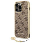 Husa de protectie  4G Charms pentru iPhone 14 Pro - Maro, GUESS