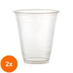 Set 50 buc Pahare PLA transparente, Ø76 mm, 250 ml