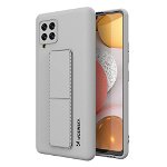 Husa de protectie Wozinsky, Kickstand Case, Compatibila cu Samsung Galaxy A42 5G, Gri