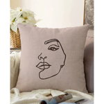 Față de pernă din amestec de bumbac Minimalist Cushion Covers Chenille, 55 x 55 cm, bej, Minimalist Cushion Covers
