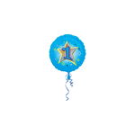 Balon folie 45 cm, Blue Stars 1 AN, FTB039 - 23h Events