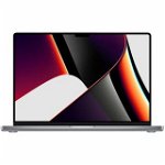 MacBook Pro 16 2021 (Procesor Apple M1 Pro (10-core CPU / 16-core GPU) 16.2 Liquid Retina 120Hz, 16GB, 1TB SSD, Mac OS Monterey, Layout US, Gri) + adaptor priza US - EU, Apple