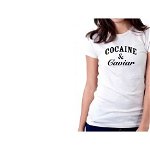 Tricou dama alb - Cocaine & Caviar, theiconic