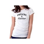 Tricou dama alb - Cocaine & Caviar, theiconic