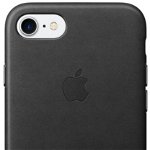 Apple Protectie pentru spate, material piele, pentru iPhone 7 si 8, culoare Black