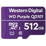 Purple 512GB Surveillance microSD XC Class - 10 UHS 1, WD