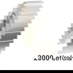 Rola etichete de plastic ZINTA argintii 42x21mm 2000 et./rola, ZINTA