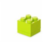 Mini cutie depozitare LEGO 2x2 verde deschis
