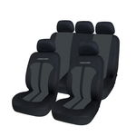 Huse scaune auto , calitate premium, marime universale, culoare gri+negru, CARGUARD