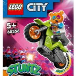 LEGO® City - Motocicleta de cascadorie cu urs 60356, 10 piese, Multicolor, LEGO