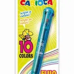 Pix Cu 10 Culori Fluorescente, Corp Transparent Color, Blister, Carioca