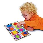 Puzzle lemn in relief Forme geometrice Melissa and Doug, 
