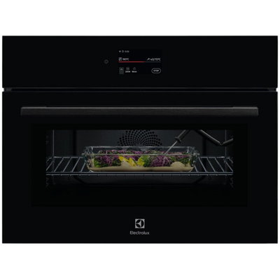 Electrolux Cuptor incorporabil Electrolux, LVL9E2XZ, Electric, 44 l, Functie microunda, Putere microunde 1000 W, TFT Activ, Conectivitate WI-FI, 90 de programe predefinite, Usa cu 3 straturi de geam, Grill, Senzor gatire, 2 tava emailate+1 gratar, Sticla, Electrolux