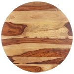 Blat de masă, 70 cm, lemn masiv sheesham, rotund, 25-27 mm