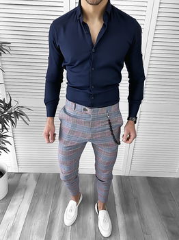 Tinuta barbati smart casual Pantaloni + Camasa 10072, 