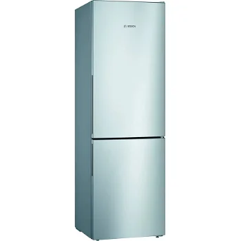 Combina frigorifica Bosch KGV36VLEAS, 308 l, Low Frost, VitaFresh, Raft sticle, Clasa E, H 186 cm, Argintiu