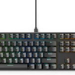 Tastatura mecanica gaming Glorious PC Gaming Race GMMK Full-Size, iluminare RGB, switch Gateron Brown, US-Layout, Negru