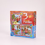 3 puzzles cu Mos Craciun - 6, 9 si 16 piese, inTrend.ro