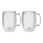 Set 2 cani latte, cu perete dublu, sticla, 450ml, "Sorrento Plus" - Zw, Zwilling