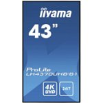 Display profesional IIYAMA ProLite LH4370UHB-B1, 43", 4K, 60Hz, negru