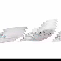 Set pilota 180x200 cm, 200g si 2 perne 50x70 cm si 2 perne 40x40 cm HypoallergenicMed Somnart, microfibra matlasata