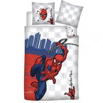 Lenjerie de pat Spiderman Cube, 2 Fete, 3 Piese, 140Ã 200 cm, 65Ã 65 cm, 100% Bumbac