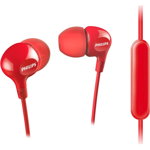 CASTI PHILIPS IN EAR CU MICROFON RED SHE3555RD/00
