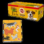 PEDIGREE Adult plic hrana umeda 40x100g mix arome in sos cu legume + Carnet de notite GRATIS