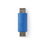 Adaptor USB 3.0 USB A mama - USB A mama albastru Nedis