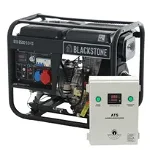 Generator de curent Diesel Blackstone OFB 8500-3 D-ES, putere nominala 6 kW, Trifazat, AVR, ATS pornire automata, Blackstone