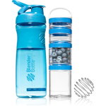 Blender Bottle Sport Mixer® GoStak set cadou Blue(pentru sportivi) culoare, Blender Bottle