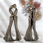 Set 2 figurine din Polirasina Bronz H30xL13cm Romance