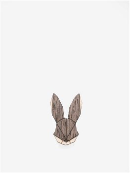 Brosa din lemn in forma de iepure - BeWooden Hare Brooch, BeWooden