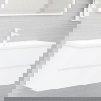 vidaXL Dulap cu chiuveta incorporata alb PAL 3071567