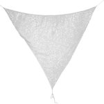 Parasolar triunghiular Moon, Bizzotto, 360 x 360 cm, poliester, alb, Bizzotto