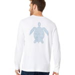 Imbracaminte Barbati Life is Good Tribal Sea Turtle Long Sleeve Crushertrade Tee Cloud White, Life is Good