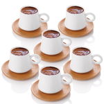 Set cești de cafea, Multicolor, 13x7x33 cm, Rowe