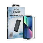 Folie Protectie Sticla Eiger EGSP00780 pentru Apple iPhone 13 Mini, 0.33mm, 9H (Transparent/Negru), Eiger