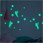 Set autocolante fosforescente de perete Ambiance Fairies and Stars, Ambiance