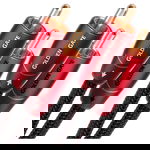 Cablu audio Audioquest Golden Gate, 2x RCA Male - 2x RCA Male, 5m, negru-rosu