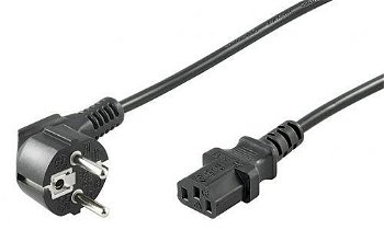 Cablu de alimentare calculator Schuko 90 grade tata - CCE mama negru 1.5m Well