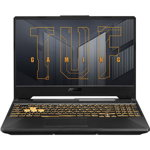 Laptop Gaming ASUS TUF F15 FX506HCB-HN171, Intel Core i7-11800H pana la 4.6GHz, 15.6" Full HD, 8GB, SSD 1TB, NVIDIA GeForce RTX 3050 4GB, Free DOS, Eclipse Gray