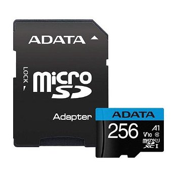 Card de memorie cu adaptor Premier Adata, Micro SD, UHS-I, Clasa 10, 256 GB