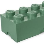 Cutie depozitare LEGO 2x4 verde masliniu 40041747, 